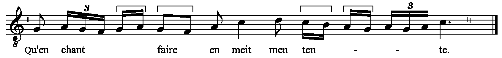 Refrain musical notation